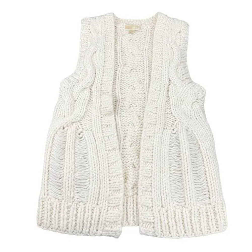 MICHAEL Michael Kors Alpaca Blend Open Front Knit Cardigan Sz Small - Picture 3 of 6